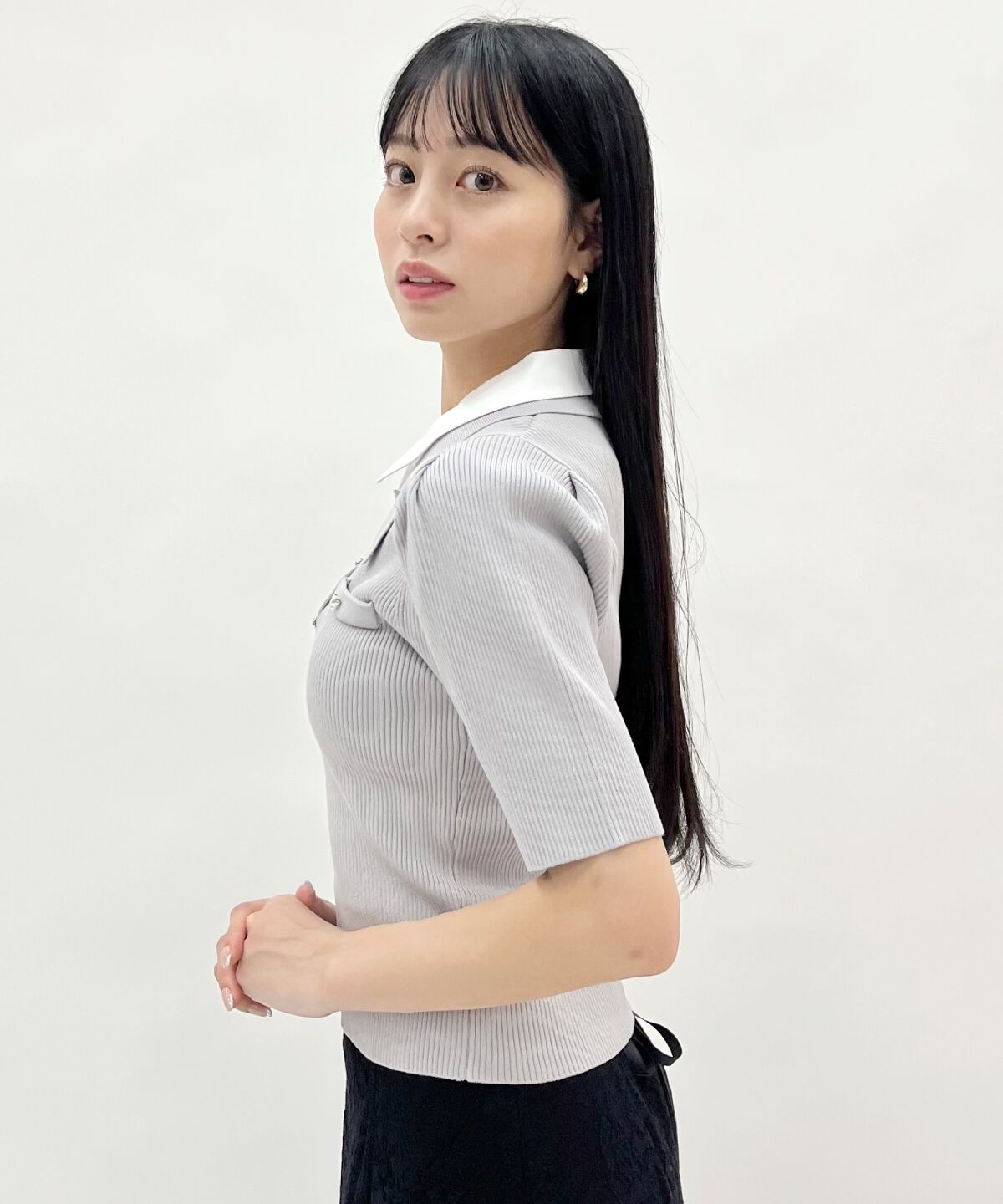 WILLSELECTION「レイヤードカラーリブニット」|ニット・セーター|