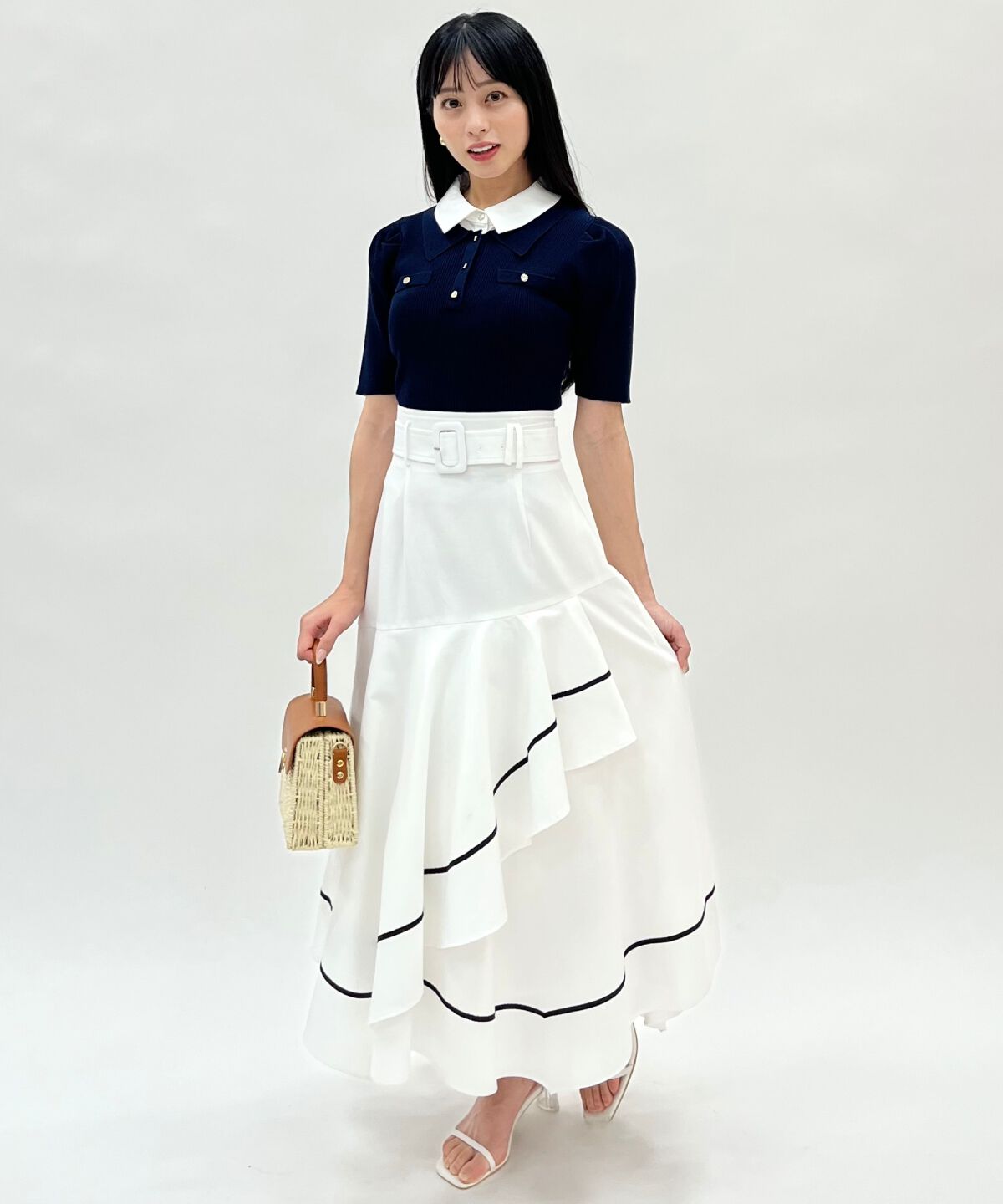 WILLSELECTION「レイヤードカラーリブニット」|ニット・セーター|