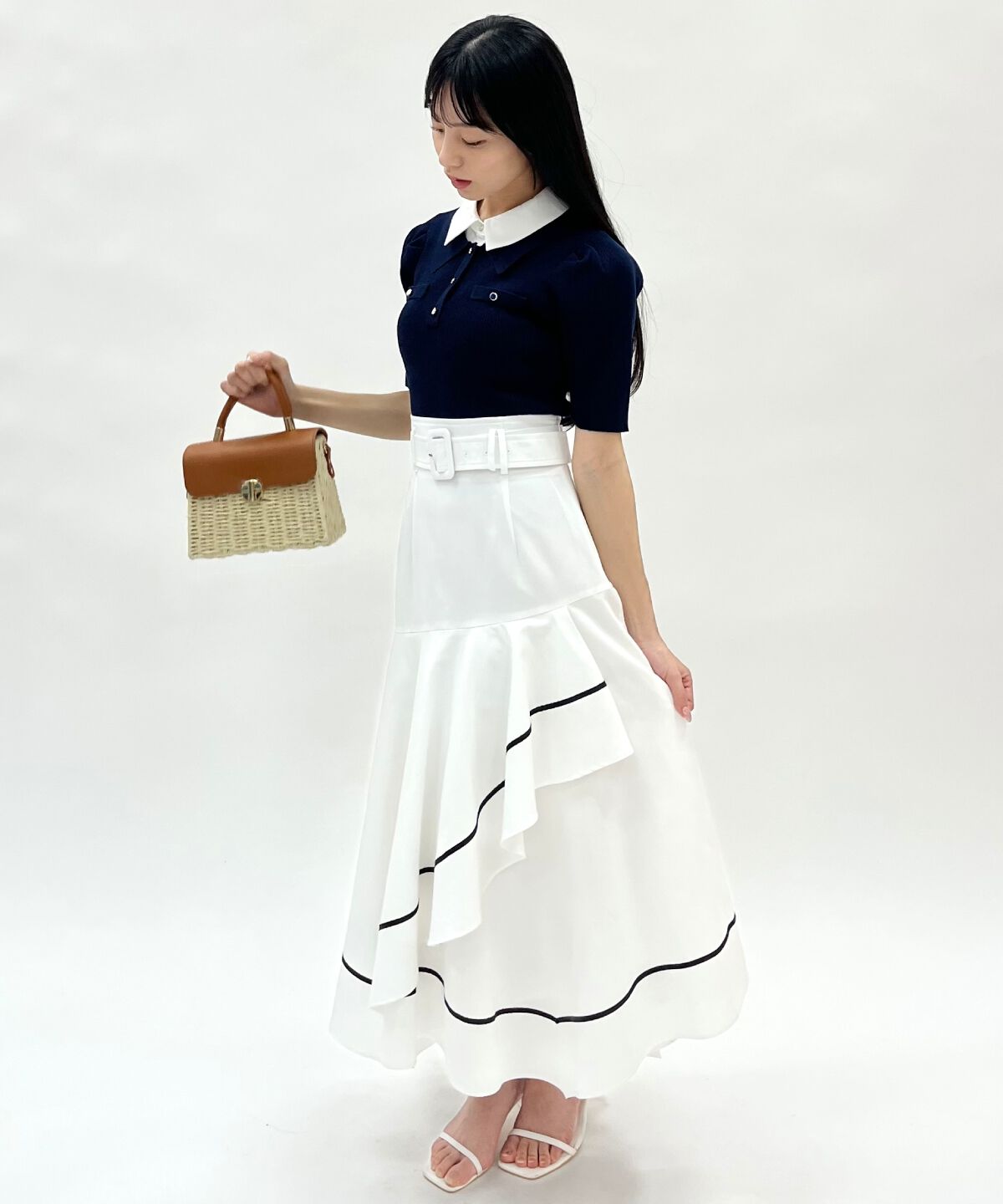 WILLSELECTION「レイヤードカラーリブニット」|ニット・セーター|