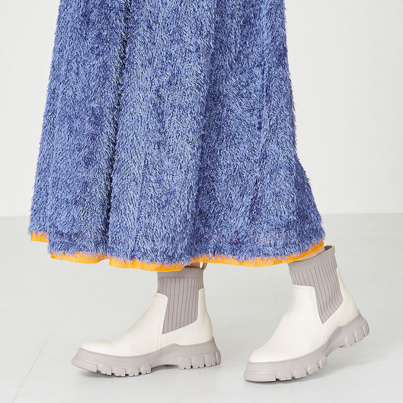 ORiental TRaffic「トラックソールリブニットブーツ/31404」|ショートブーツ|