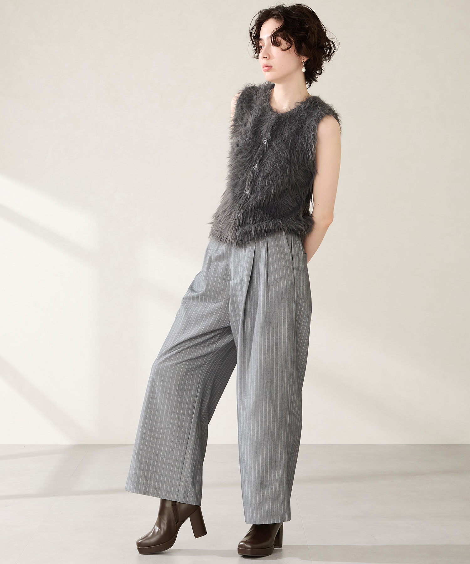 ORiental TRaffic「プラットフォームヒールショートブーツ/51410」|ショートブーツ|