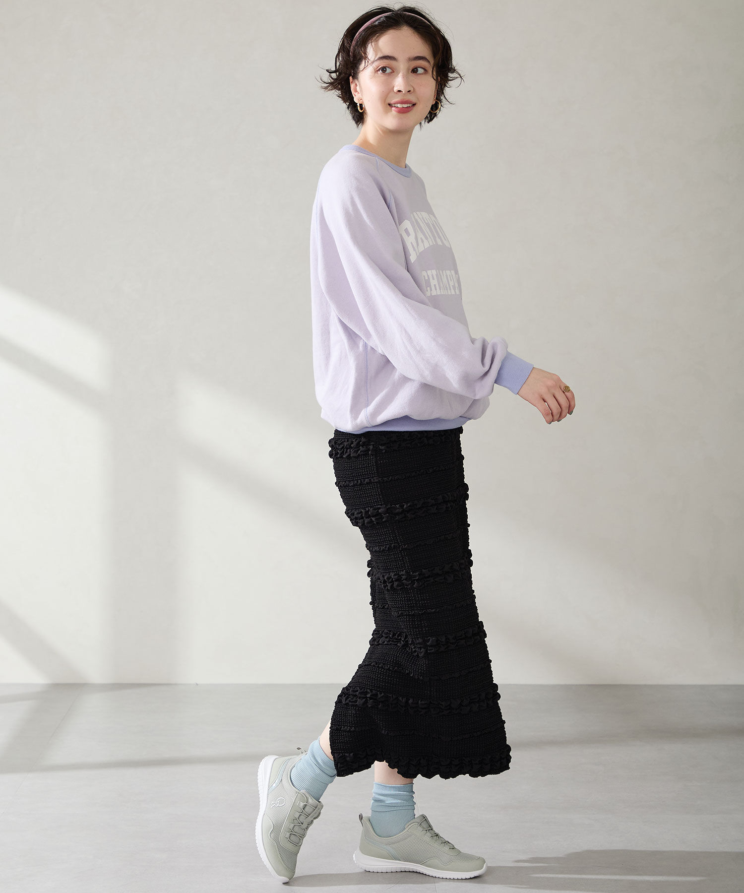 ORiental TRaffic「【瞬間フィット】 ゴム シューレース スニーカー /OT3786 ハンズフリー」|スニーカー|