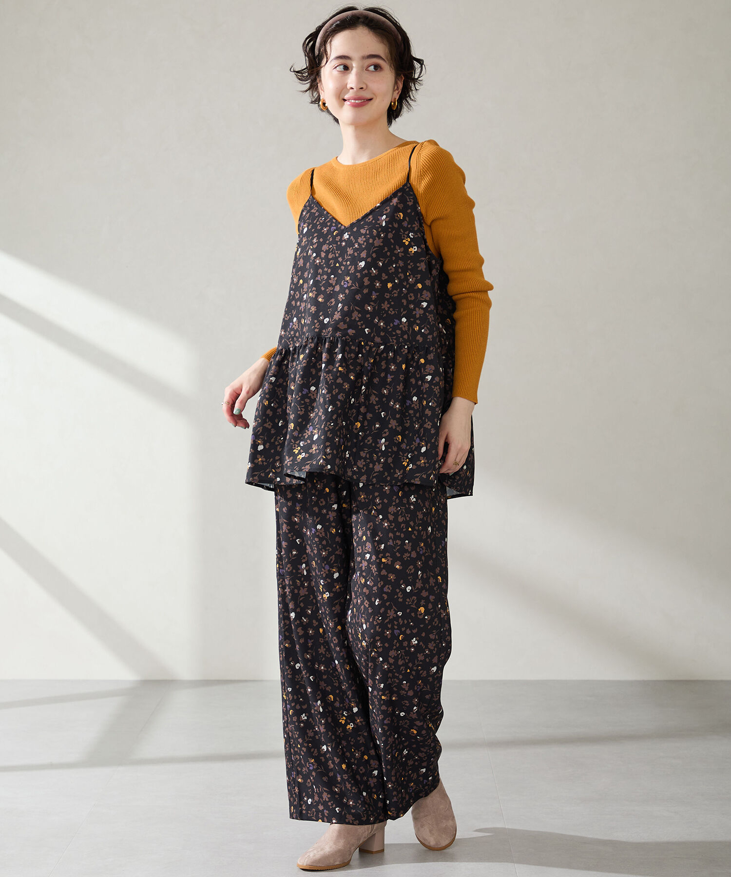 WA Oriental TRaffic「チャンキーヒール ストレッチブーツ /52406 スエードブーツ」|ショートブーツ|