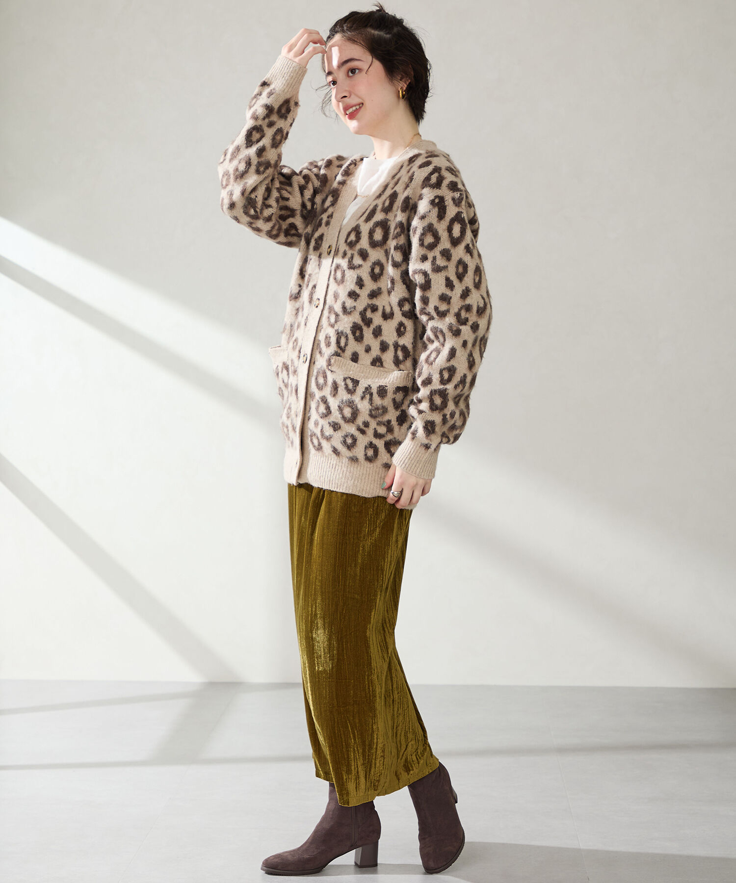 WA Oriental TRaffic「チャンキーヒール ストレッチブーツ /52406 スエードブーツ」|ショートブーツ|