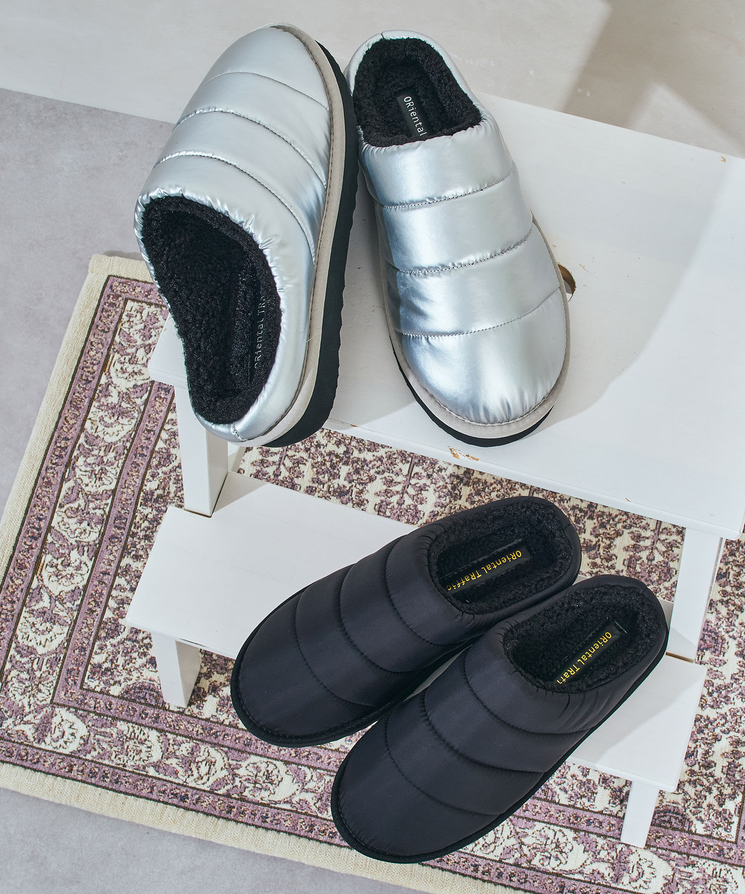 ORiental TRaffic「【WEB限定】パデット 裏起毛 サボ /55303 ボア 撥水 防寒」|サンダル|