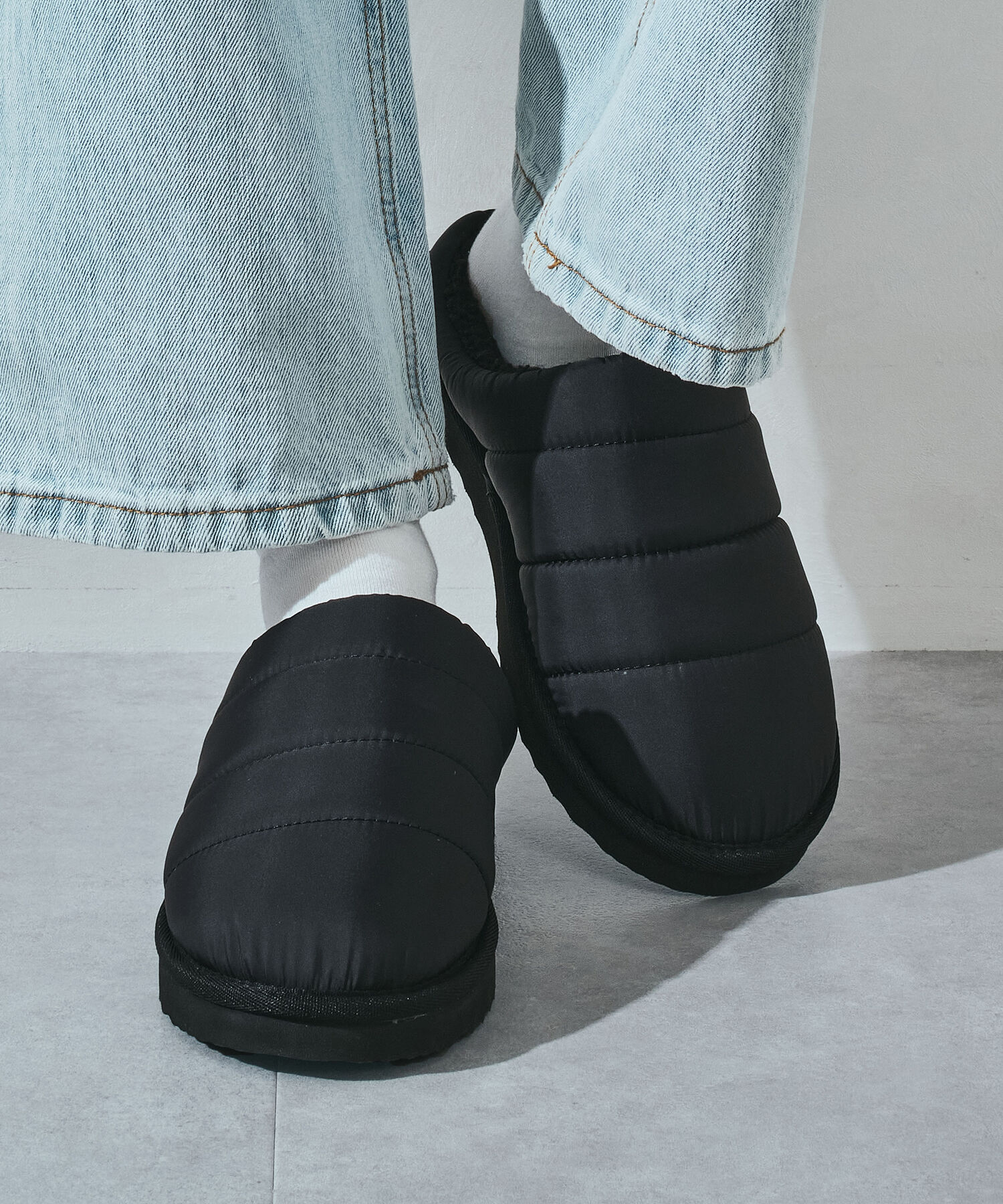 ORiental TRaffic「【WEB限定】パデット 裏起毛 サボ /55303 ボア 撥水 防寒」|サンダル|