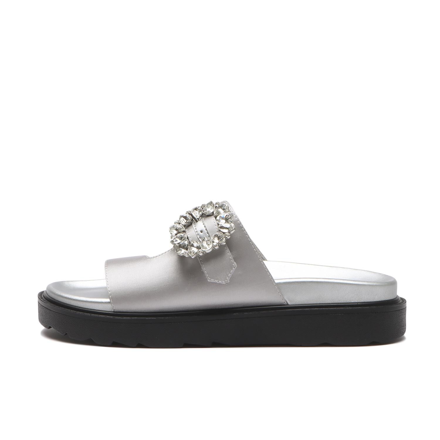 ABC SELECT「【ABC SELECT】BIJOU FLAT SANDAL」|サンダル|シルバー