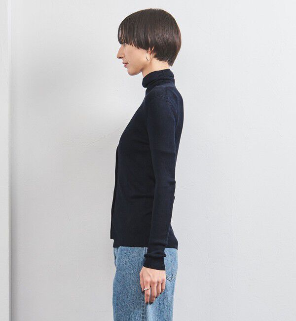 UNITED ARROWS「シルクリブ Vネック カーディガン」|カーディガン|