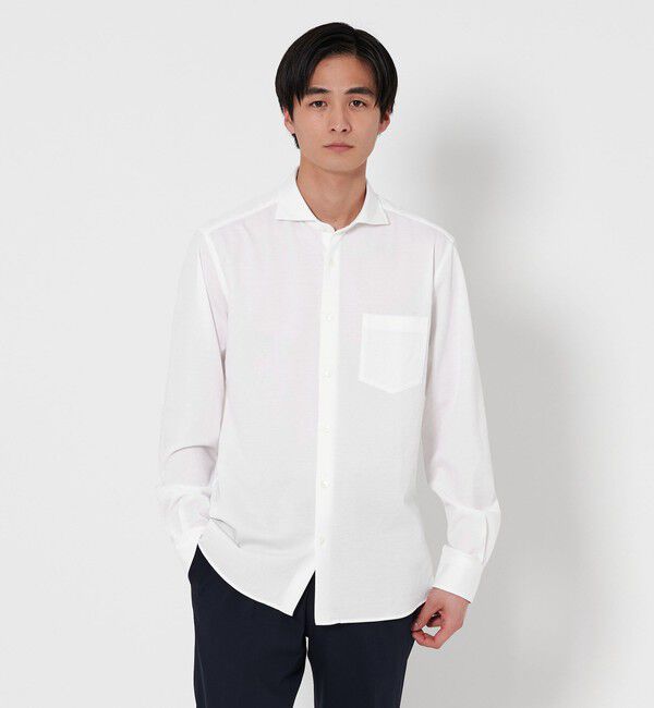 UNITED ARROWS「ロイヤルオックス カッタウェイカラーシャツ COMFORT EASY-MODEL　抗菌防臭」|シャツ・ブラウス|WHITE
