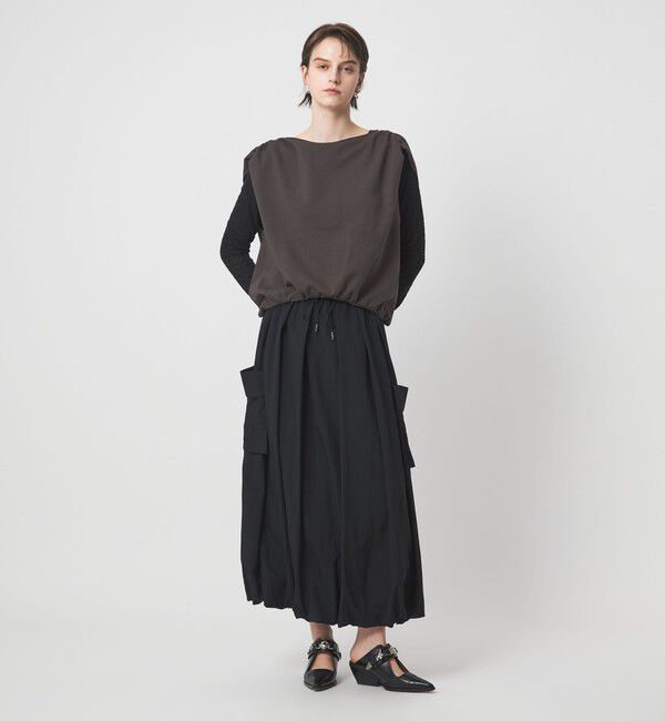 ASTRAET「＜ASTRAET＞ウラケ ボートネック ノースリーブカットソー」|スウェット・ジャージ|