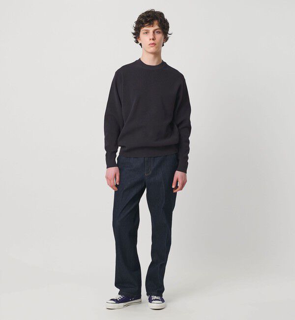 UNITED ARROWS「コットン/ポリエステル アゼ クルーネックニット」|ニット・セーター|