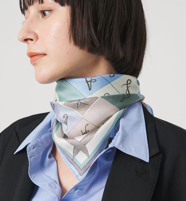 UNITED ARROWS「＜manipuri＞SILK 65&times;65 スカーフ 26SS」|バンダナ・スカーフ|