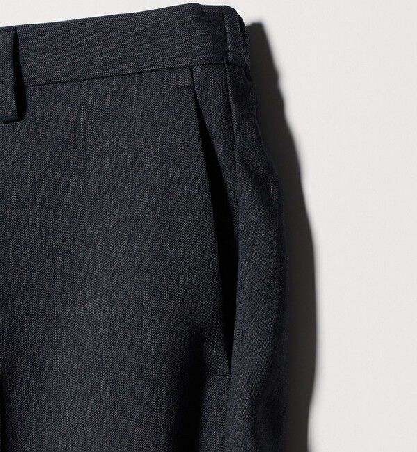 UNITED ARROWS「デニムライク ノープリーツ パンツ UA COZY　ウォッシャブル　ヨコストレッチ　防しわ」|スラックス|