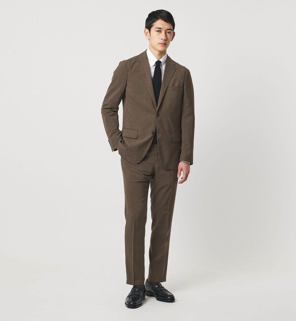 UNITED ARROWS「ウールルック ノープリーツ テーパード パンツ UA COZY　ウォッシャブル　ヨコストレッチ」|スラックス|