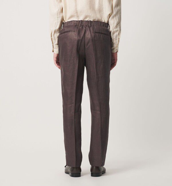 UNITED ARROWS「リネン ツイル １プリーツ リラックス テーパード イージースラックス」|スラックス|