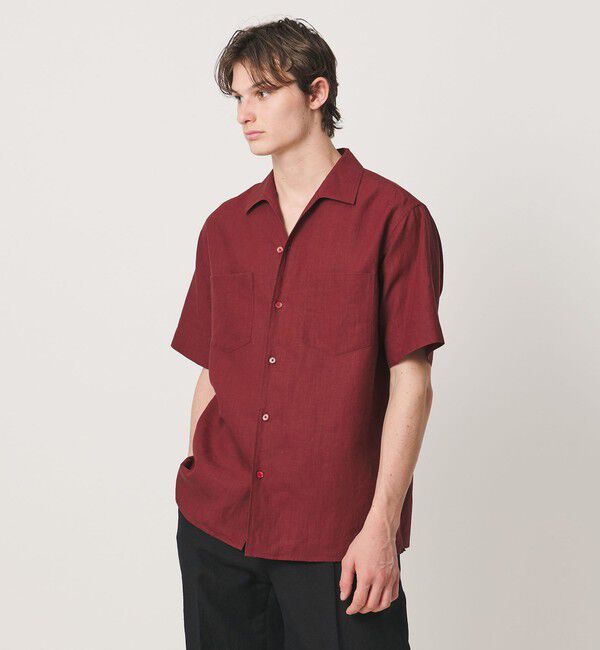 UNITED ARROWS「トリアセテート/ポリエステル ツイル オープンカラーシャツ」|シャツ・ブラウス|