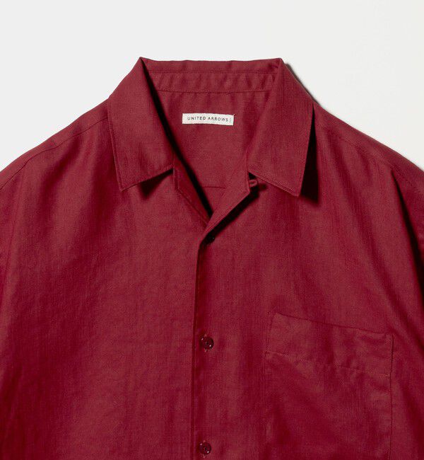 UNITED ARROWS「トリアセテート/ポリエステル ツイル オープンカラーシャツ」|シャツ・ブラウス|