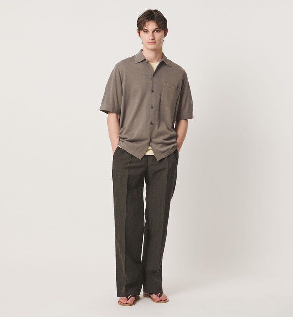 UNITED ARROWS「ウール/ペーパーヤーン ニットシャツ」|シャツ・ブラウス|