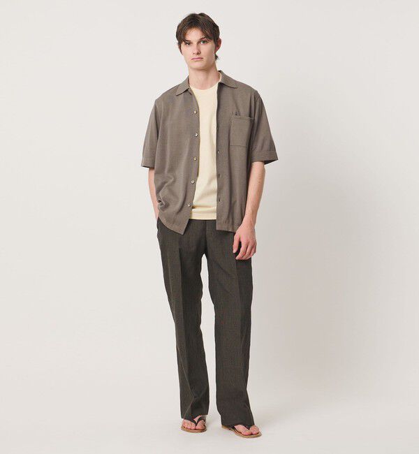 UNITED ARROWS「ウール/ペーパーヤーン ニットシャツ」|シャツ・ブラウス|