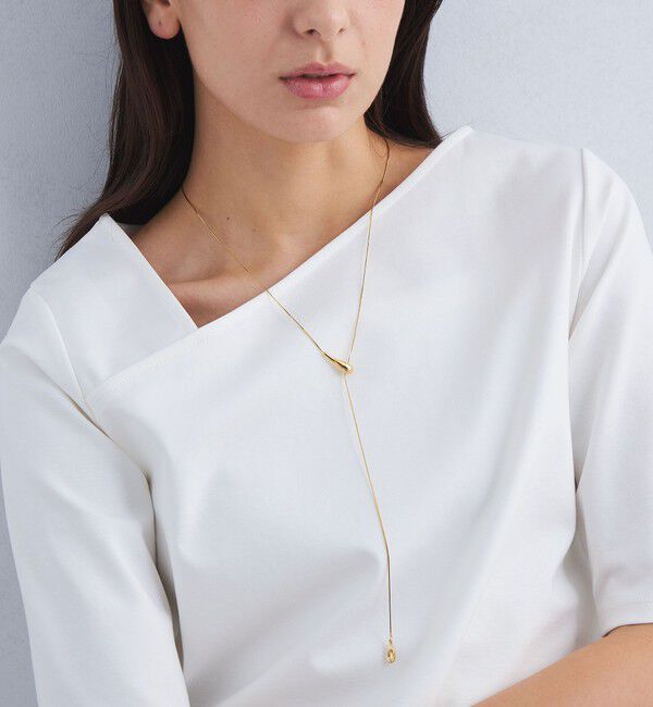 UNITED ARROWS green label relaxing「スネークチェーン Wシズク スライドネックレス」|ネックレス|GOLD