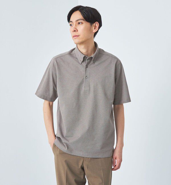 UNITED ARROWS green label relaxing「DUADRY clean バーズアイ ボタンダウン ビズポロ ポロシャツ -吸水速乾・抗菌-」|ポロシャツ|MD.BROWN