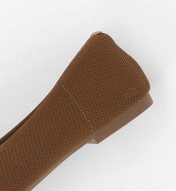 UNITED ARROWS green label relaxing「ウェルネス ニット スクエアVカット シューズ 撥水 ウォッシャブル」|バレエシューズ|