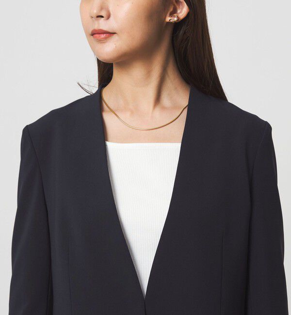 UNITED ARROWS green label relaxing「［size SHORTあり］パウドレ ノーラペル ジャケット ウォッシャブル ストレッチ」|ノーカラージャケット|