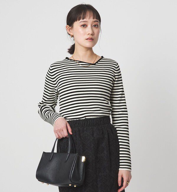 UNITED ARROWS green label relaxing「＜1_OF MINE＞リブ アシンメトリー ネック プルオーバー ニット」|ニット・セーター|