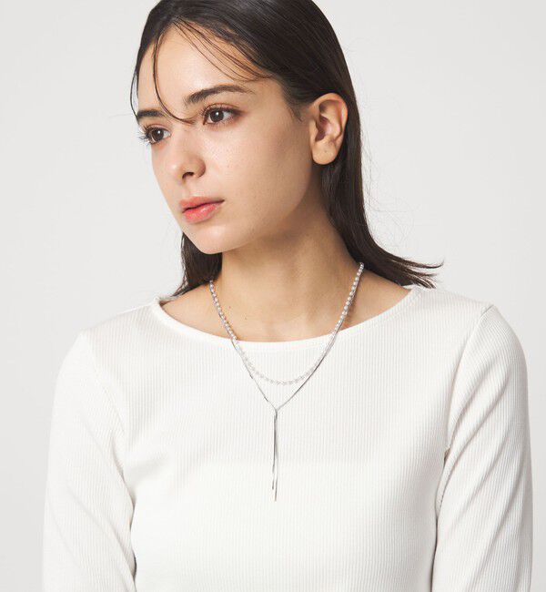 UNITED ARROWS green label relaxing「3WAY スネークチェーン＆フェイクパール ネックレス」|ネックレス|