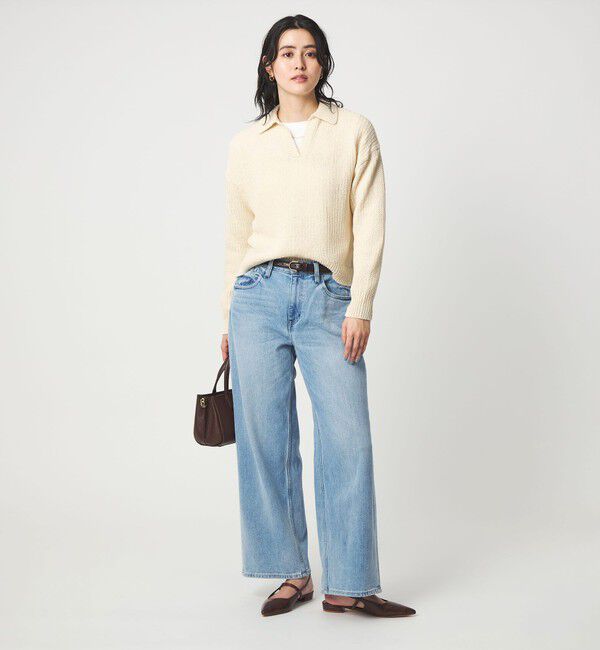 UNITED ARROWS green label relaxing「テープヤーン スキッパー プルオーバー ニット ウォッシャブル」|ニット・セーター|