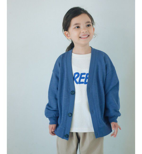 UNITED ARROWS green label relaxing「裏毛 Vネック カーディガン / キッズ  100cm-160cm」|カーディガン|COBALT