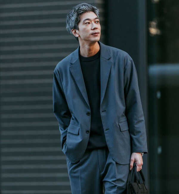 UNITED ARROWS green label relaxing「FREELITCH カジュアル 2B ジャケット -2WAYストレッチ・吸水速乾-」|テーラードジャケット|COBALT
