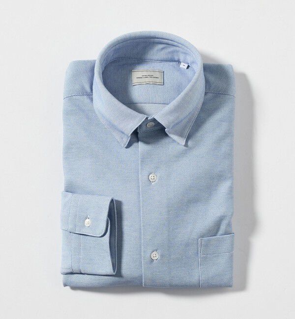 UNITED ARROWS green label relaxing「エブリット TC ジャージー スナップ ボタンダウン シャツ -ストレッチ・イージーアイロン・吸水速乾・抗菌-」|シャツ・ブラウス|