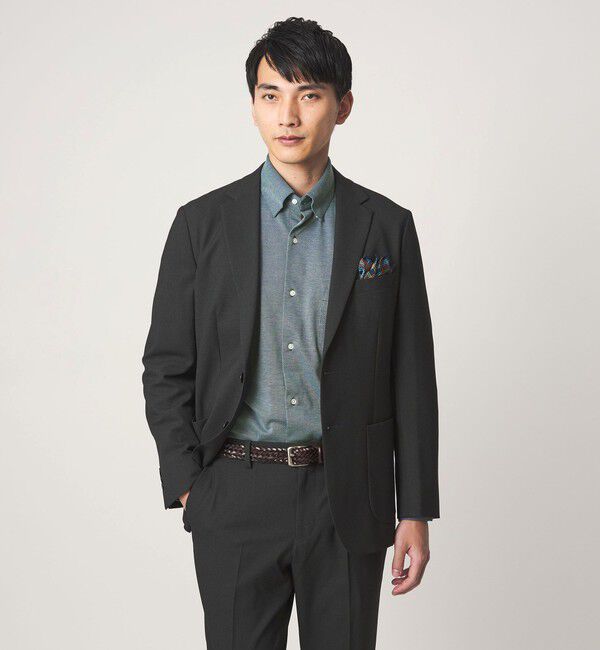 UNITED ARROWS green label relaxing「エブリット TC ジャージー スナップ ボタンダウン シャツ -ストレッチ・イージーアイロン・吸水速乾・抗菌-」|シャツ・ブラウス|