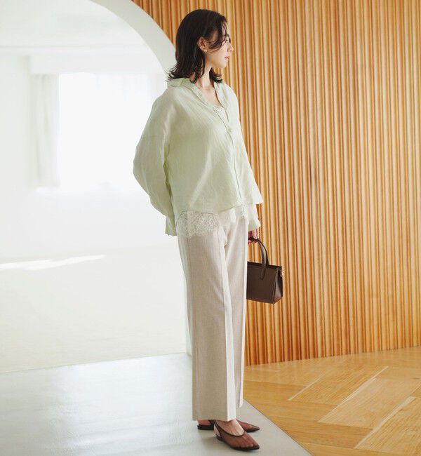 UNITED ARROWS green label relaxing「【結論シリーズ】リネンバランスシャツ［size SHORTあり］」|シャツ・ブラウス|