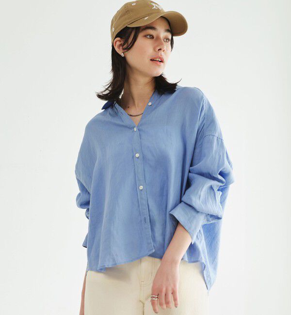 UNITED ARROWS green label relaxing「【結論シリーズ】リネンバランスシャツ［size SHORTあり］」|シャツ・ブラウス|