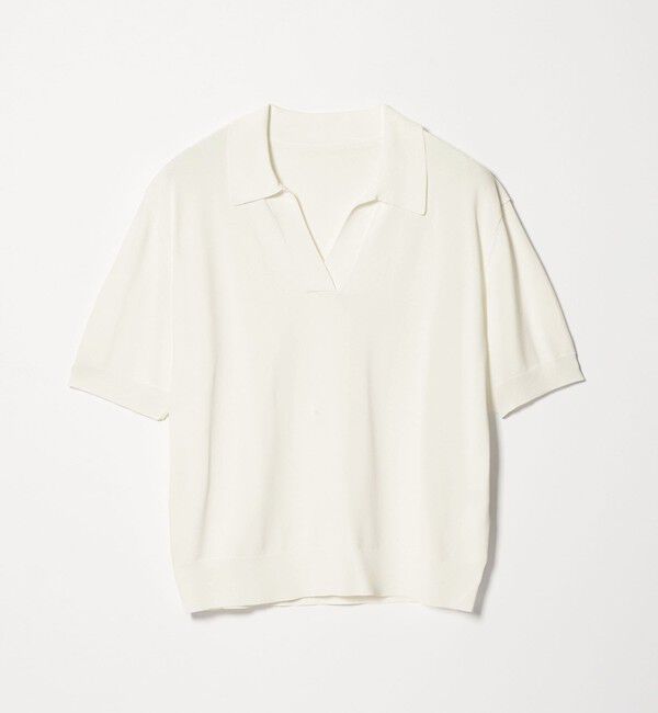 UNITED ARROWS green label relaxing「【WEB限定】＜at ease＞エリツキ スキッパー ニット 接触冷感 UVカット 遮熱」|ニット・セーター|