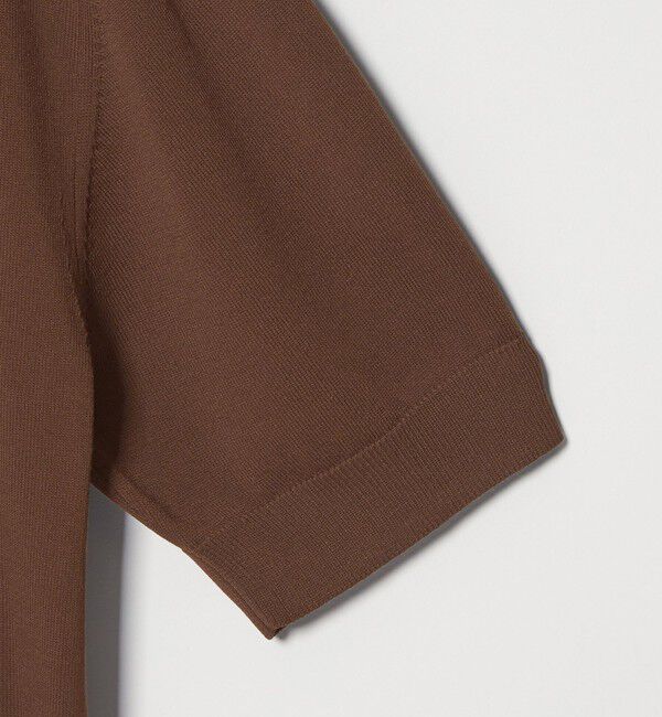 UNITED ARROWS green label relaxing「【WEB限定】＜at ease＞エリツキ スキッパー ニット 接触冷感 UVカット 遮熱」|ニット・セーター|