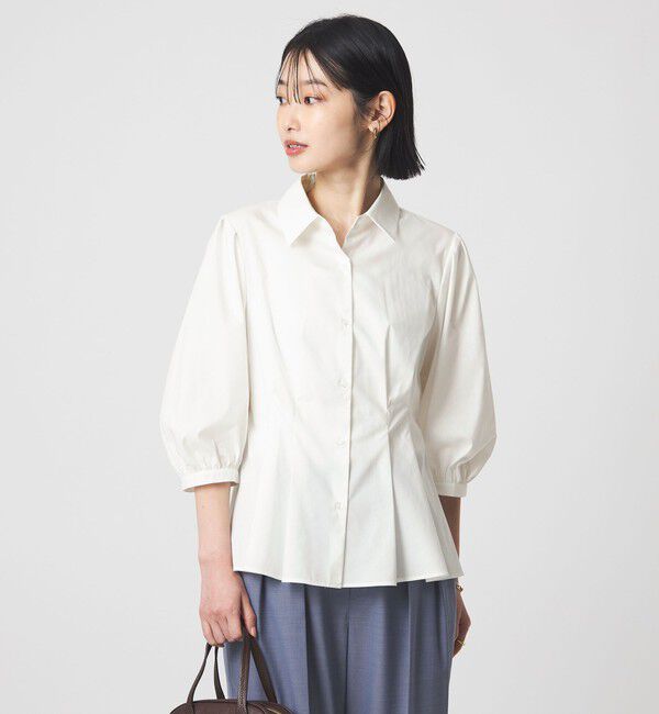 UNITED ARROWS green label relaxing「ウエスト タック フレア シャツ」|シャツ・ブラウス|