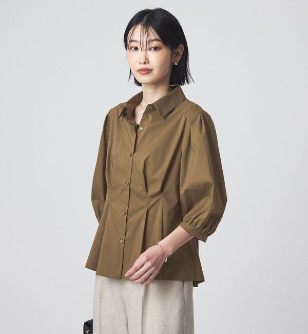 UNITED ARROWS green label relaxing「ウエスト タック フレア シャツ」|シャツ・ブラウス|