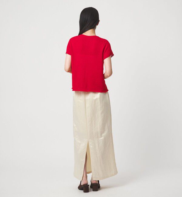 EMMEL REFINES「＜EMMEL REFINES＞EM ソフトニット ボタン ショートスリーブ」|ニット・セーター|