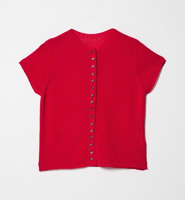 EMMEL REFINES「＜EMMEL REFINES＞EM ソフトニット ボタン ショートスリーブ」|ニット・セーター|