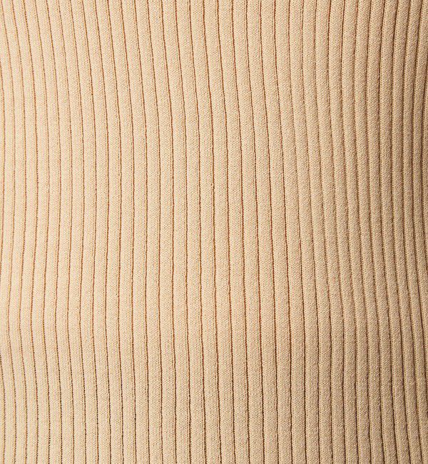 UNITED ARROWS green label relaxing「【WEB限定】＜at ease＞ソデサキ バイカラー 5分袖 プルオーバー ニット」|ニット・セーター|