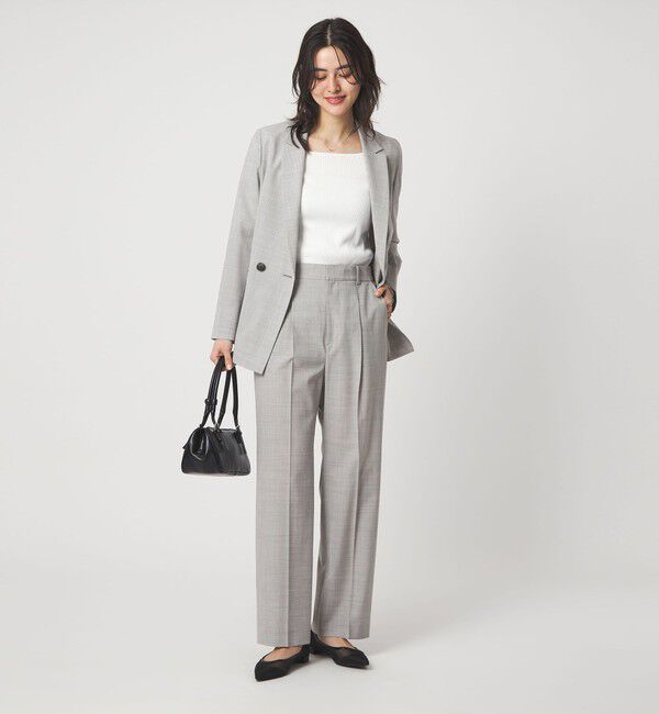 UNITED ARROWS green label relaxing「［size SHORTあり］ライト カチリラ ストレート パンツ」|スラックス|