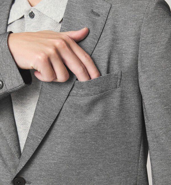 UNITED ARROWS green label relaxing「ポリエステル ジャージ カノコ 2B ジャケット -ウォッシャブル・ストレッチ・吸水速乾-」|テーラードジャケット|