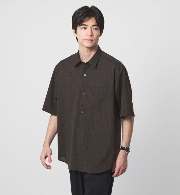 UNITED ARROWS green label relaxing「ウォッシャブルトロ パターン ジャスト ルーズ 半袖 シャツ -ウォッシャブル・ストレッチ-」|シャツ・ブラウス|