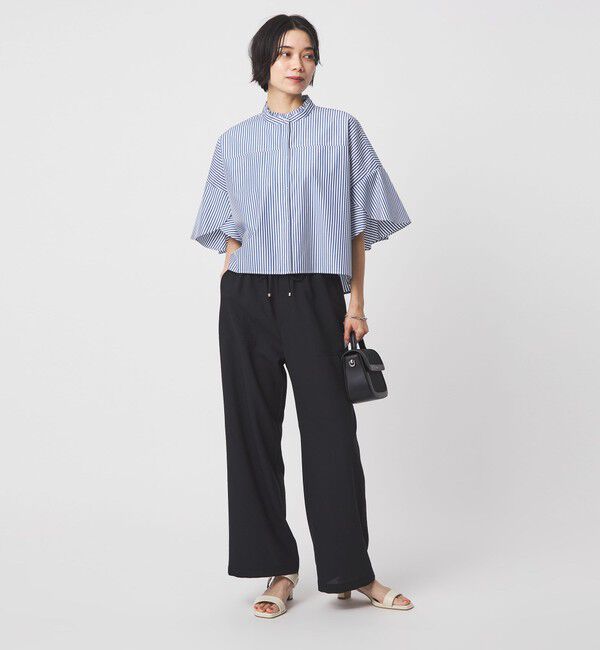 UNITED ARROWS green label relaxing「フレアスリーブ ブラウス 接触冷感」|シャツ・ブラウス|