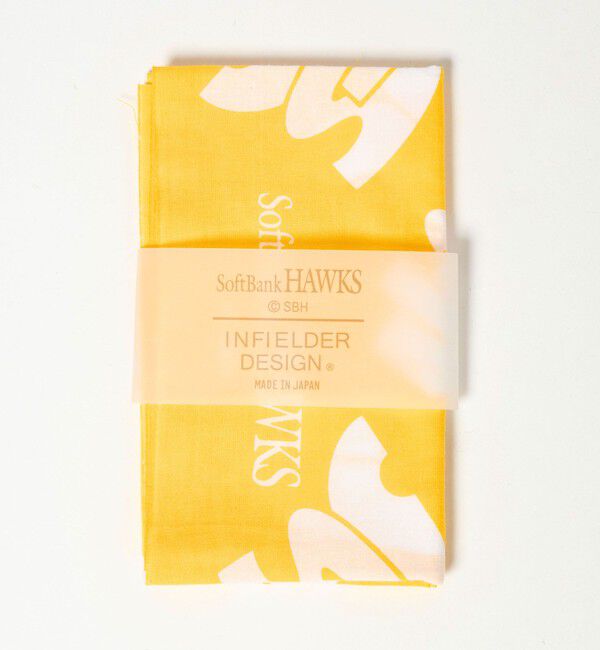 UNITED ARROWS green label relaxing「【別注】＜SoftBank HAWKS&times;INFIELDER DESIGN&times;GLR＞てぬぐい」|ハンカチ|YELLOW