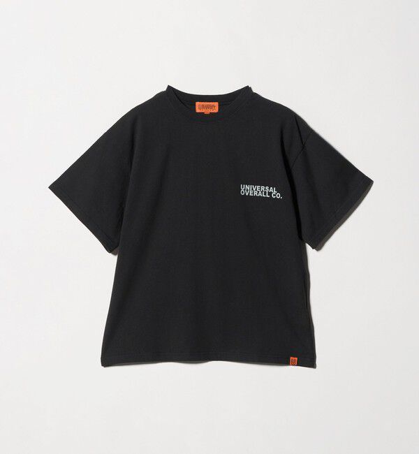 UNITED ARROWS green label relaxing「【別注】＜UNIVERSAL OVERALL＞ロゴ Tシャツ / キッズ  140cm-160cm」|Tシャツ・カットソー|BLACK