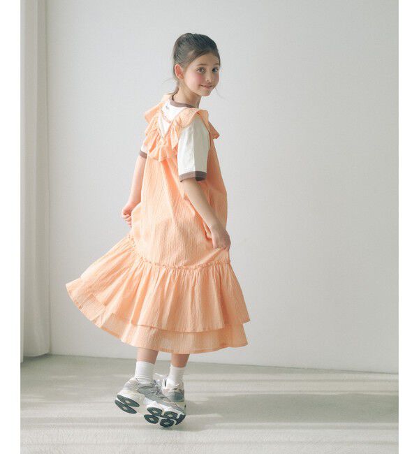 UNITED ARROWS green label relaxing「ドットフリルワンピース / キッズ 140cm-160cm」|ワンピース|